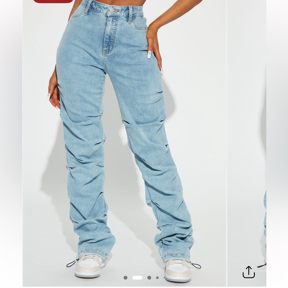 Fashion Nova Light Wash Straight Leg Jeans